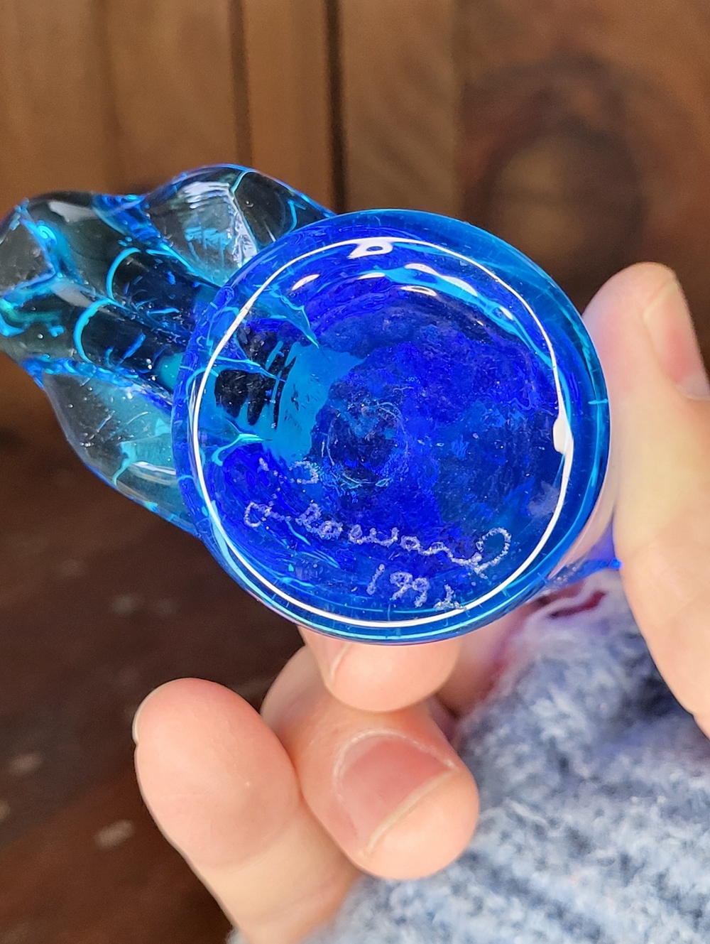 Leo Ward Blue Glass Bird - Picture 13 of 16